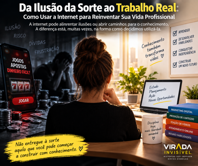 Da Ilusão da Sorte ao Trabalho Real: Como Usar a Internet para Reinventar Sua Vida Profissional